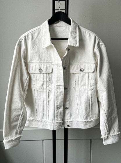 Rough Denim Crop Jacket