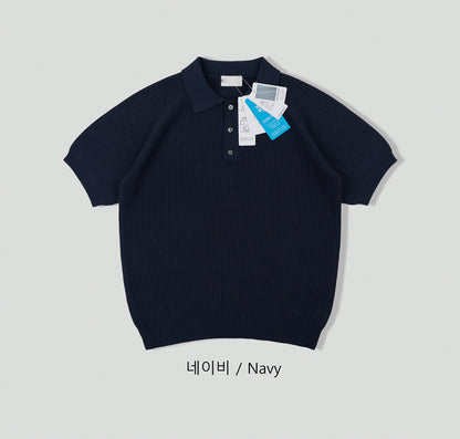 Peanut Openwork Short Sleeve Knit