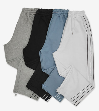 Piping Wide Sweat Sweat Pants