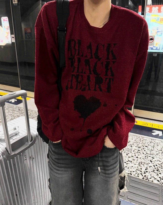 Black street knitwear