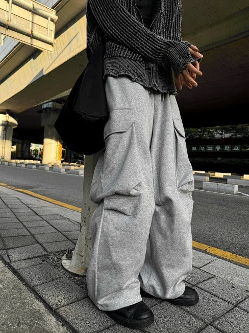 Catrit Cargo Pocket Wide Sweatpants