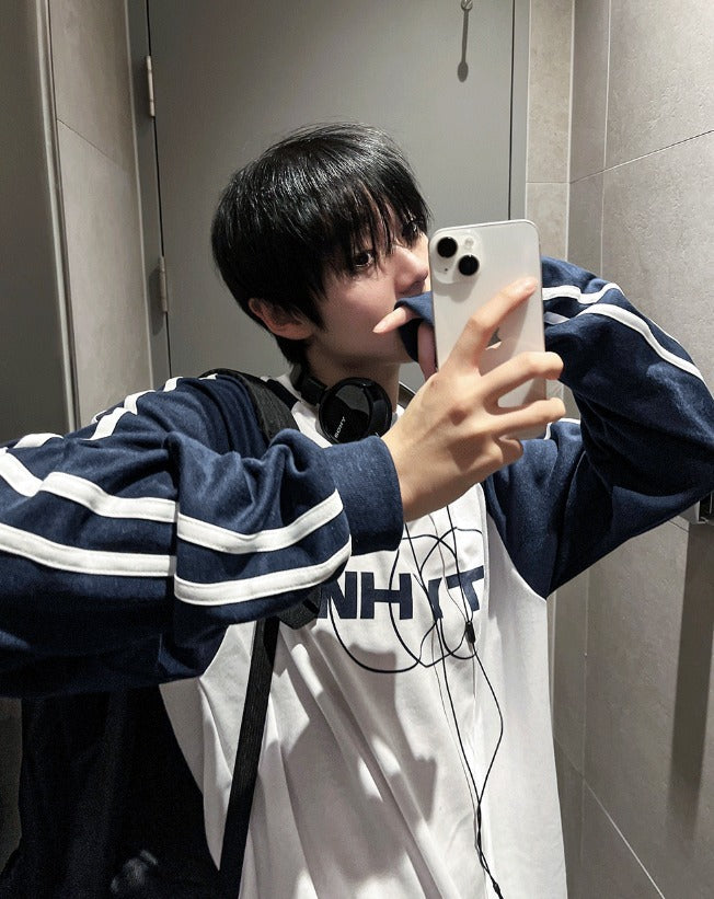 Farondie Velvet Track Raglan T-shirt