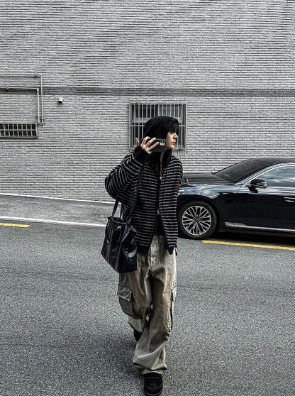 millat wide vintage cargo denim pants