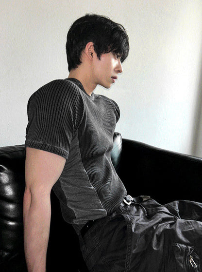 Pigment Muscle Fit Short Sleeve Knit