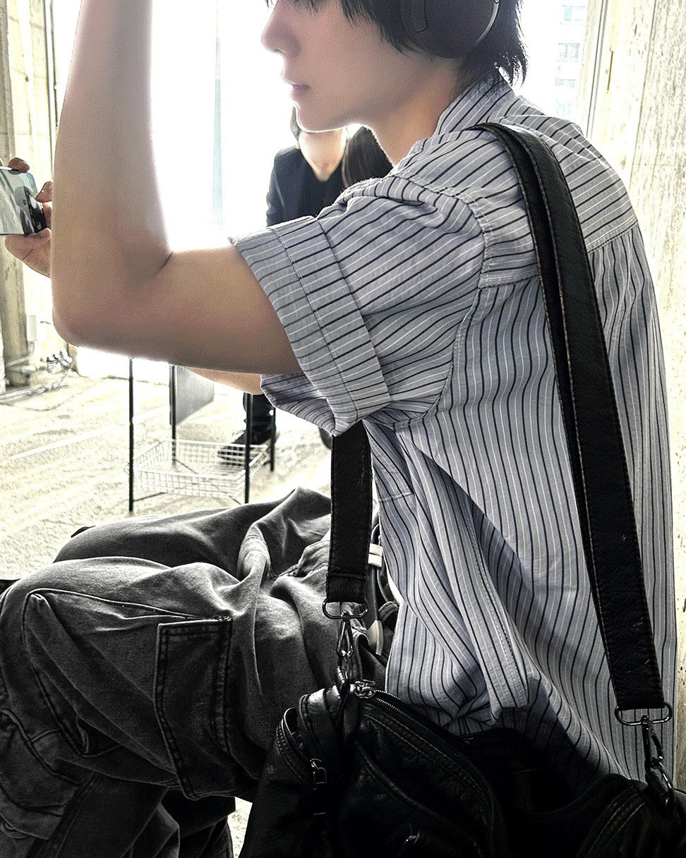 Ale Stripe Linen Short Sleeve Shirt