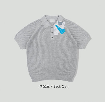 Peanut Openwork Short Sleeve Knit