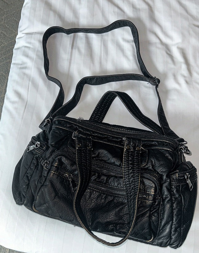 multi pocket vintage cross bag