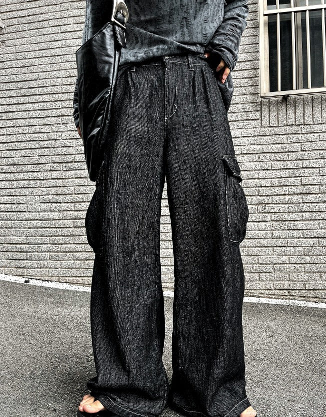 City Pub Cargo Banding Denim Pants