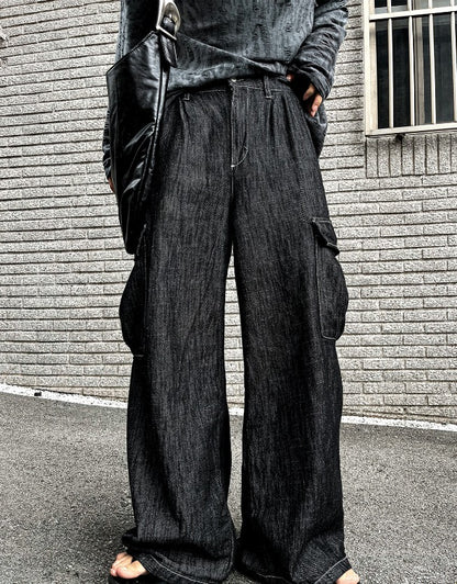 City Pub Cargo Banding Denim Pants
