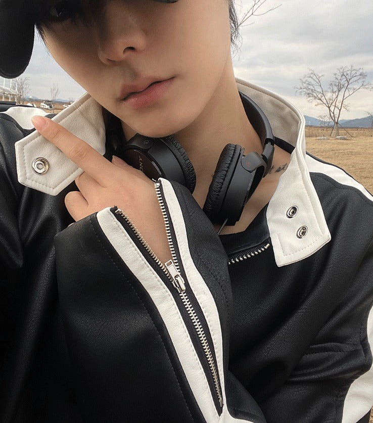 way leather biker jacket