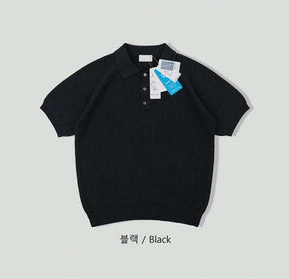 Peanut Openwork Short Sleeve Knit