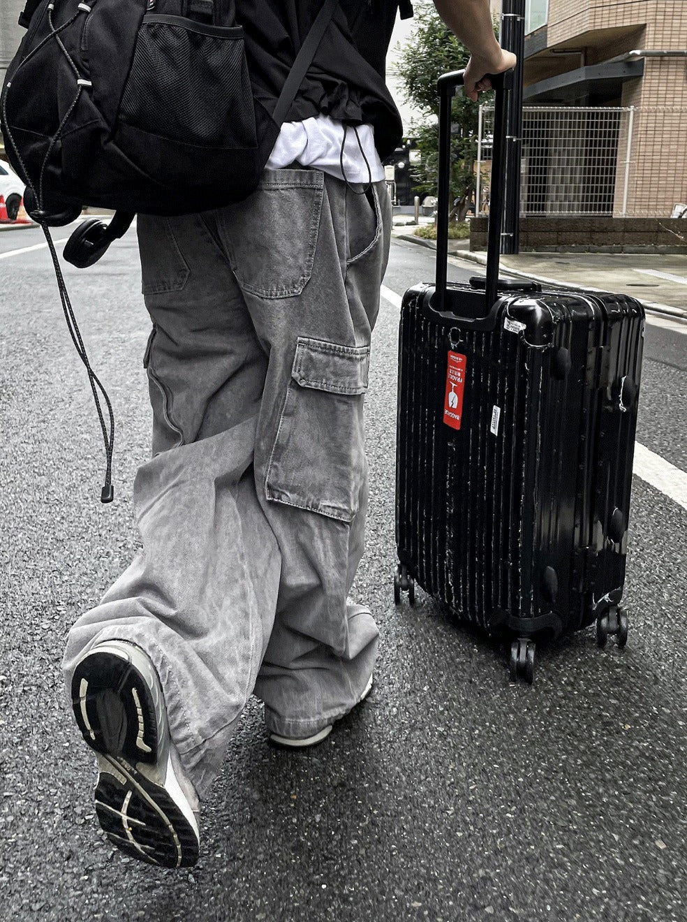 Pigment Balloon stitch Cargo Denim Pants