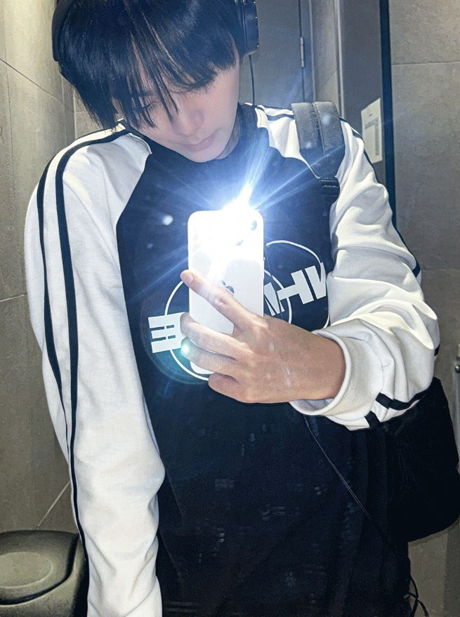 Farondie Velvet Track Raglan T-shirt