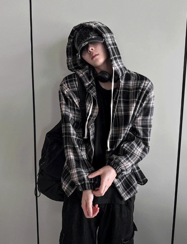 Hip Check Dark Color Hood Shirt