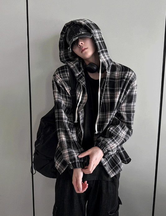 Hip Check Dark Color Hood Shirt