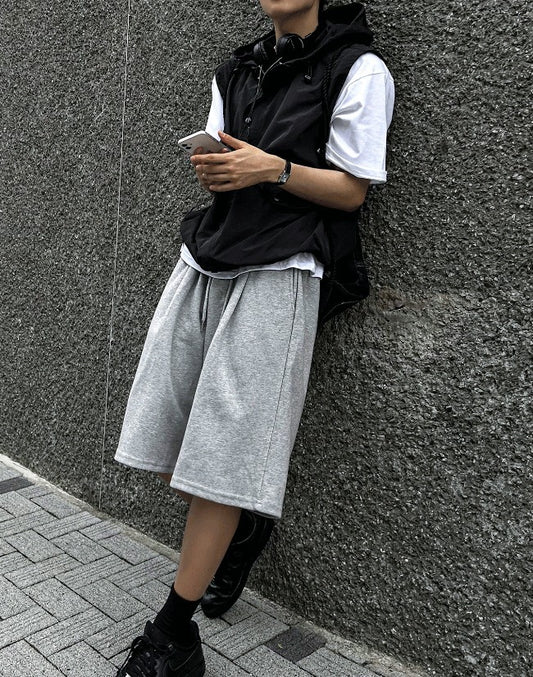 Cotton Pintuck Bermuda Training pants