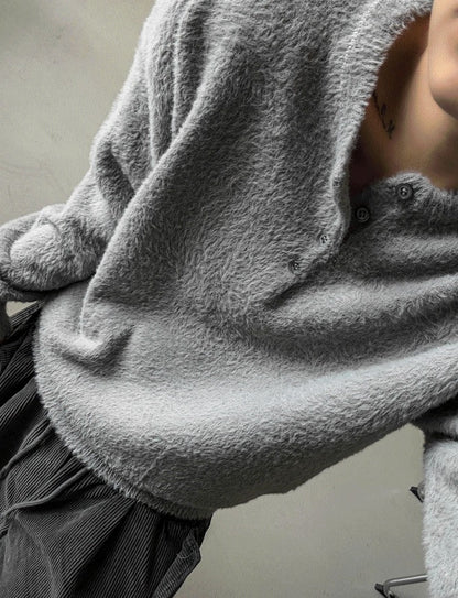 winter angora henry neck knitwear