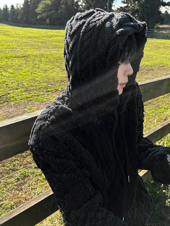 New Cable Wool Hood