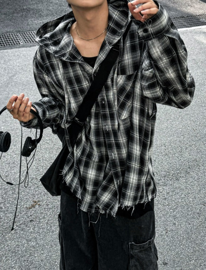 Blissfully Check Hood Shirt