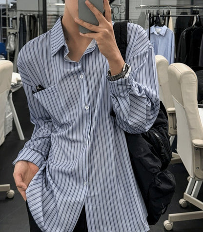 loose-fit striped shirt