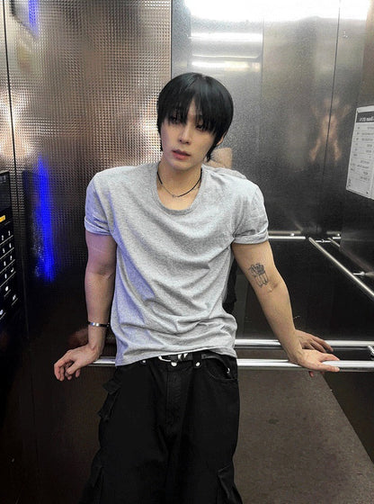 Cropped Muscle Fit T-shirt
