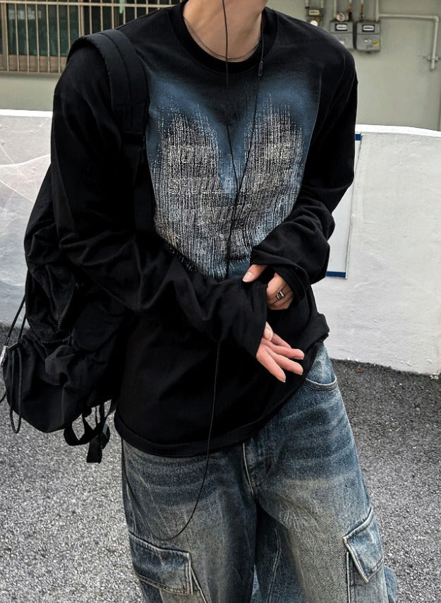 Hand Spray Brush Long Sleeve T-shirt