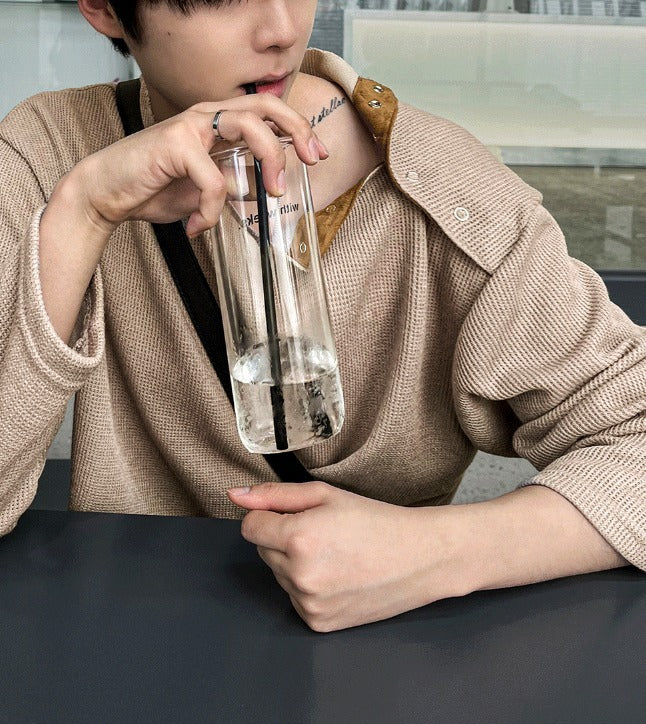 open five button golgi round knit