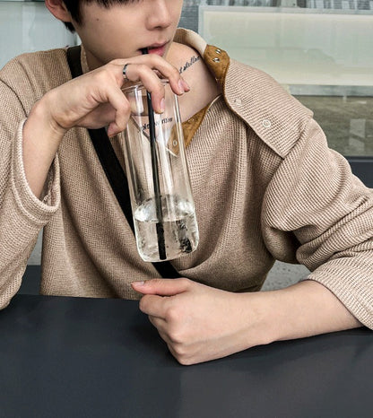 open five button golgi round knit