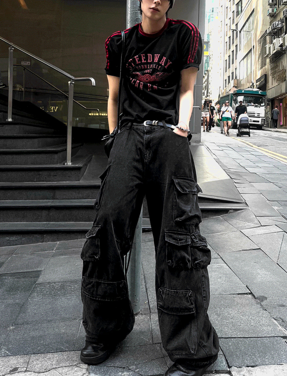 Printing Ringer Track Short Sleeve T-shirt