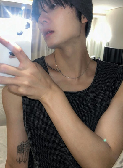unisex pigment sleeveless shirt