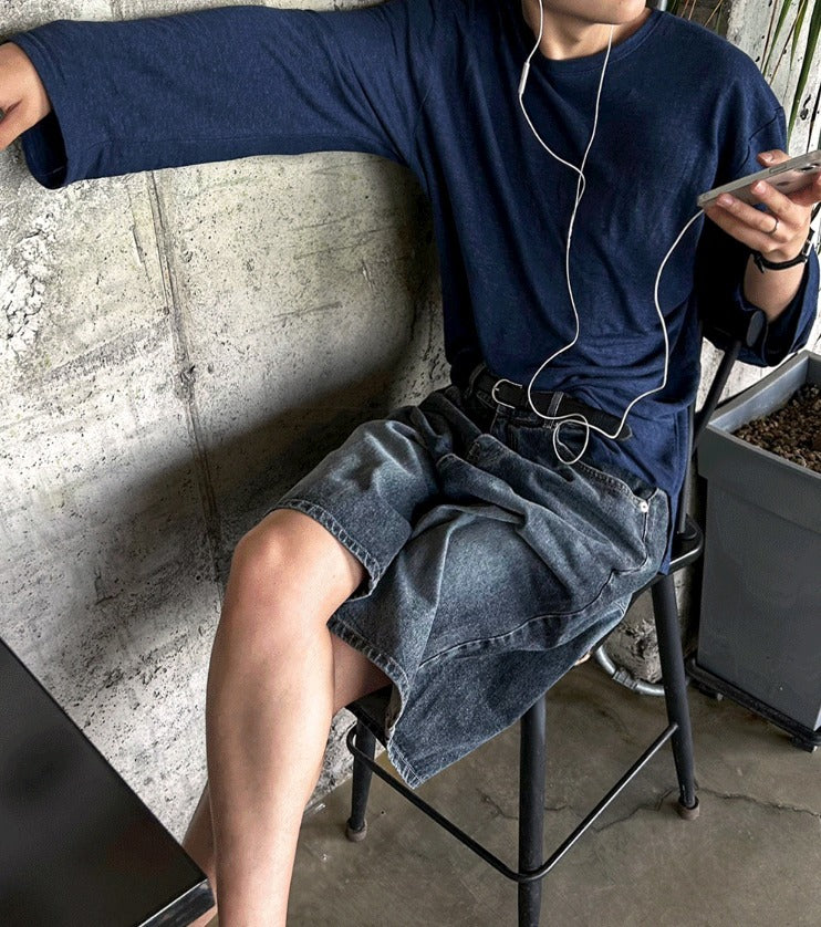 Wide Bermuda Denim