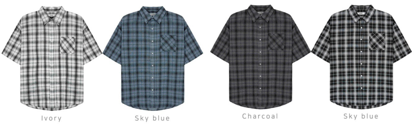 Thin Check Dark & Light Short-Sleeve Shirt