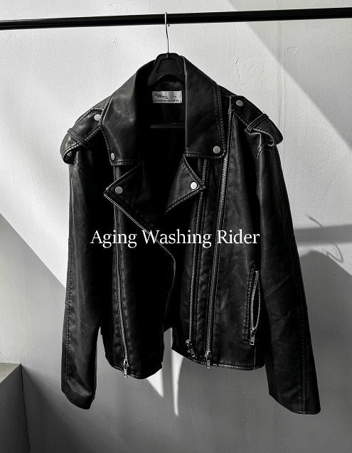 Aging Washed Rider Jacket