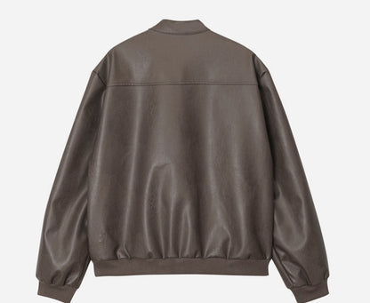 two-way biker leather jacket