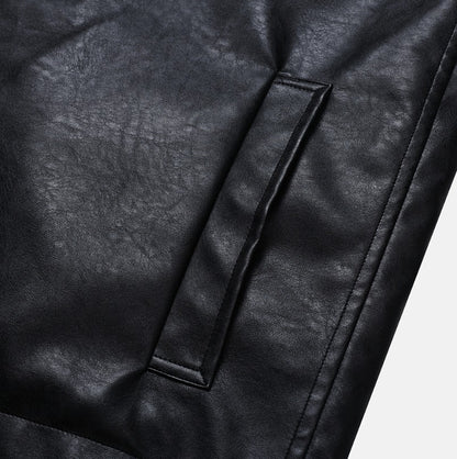 Concrete Crack Leather Jacket
