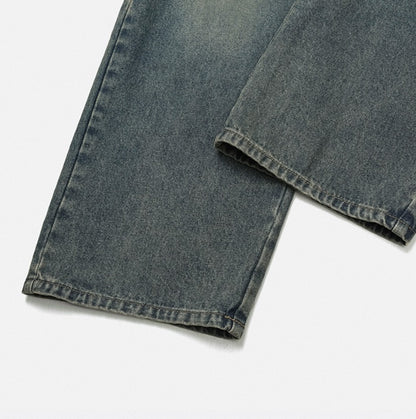 New Jeans Wide Cargo Pocket Denim Pants