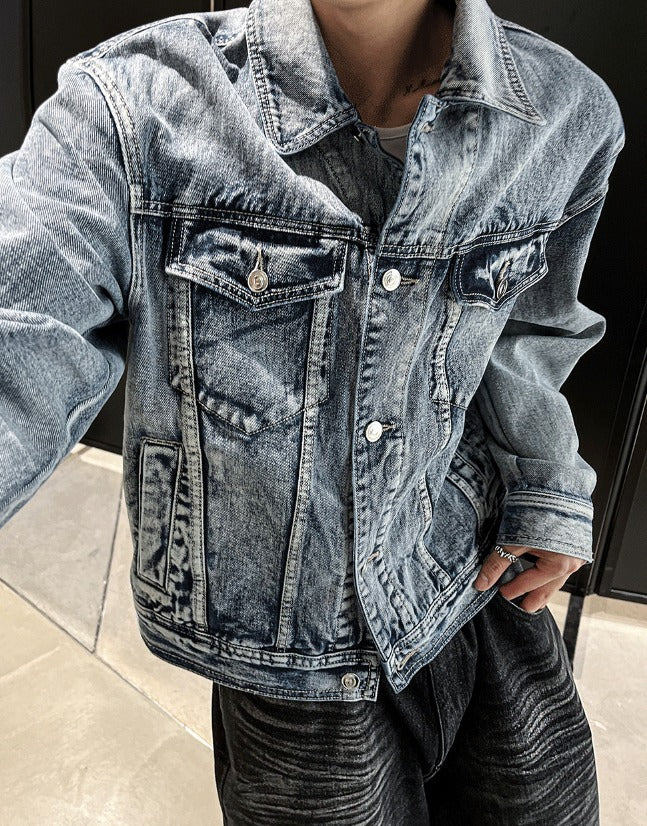 contemble snow denim jacket
