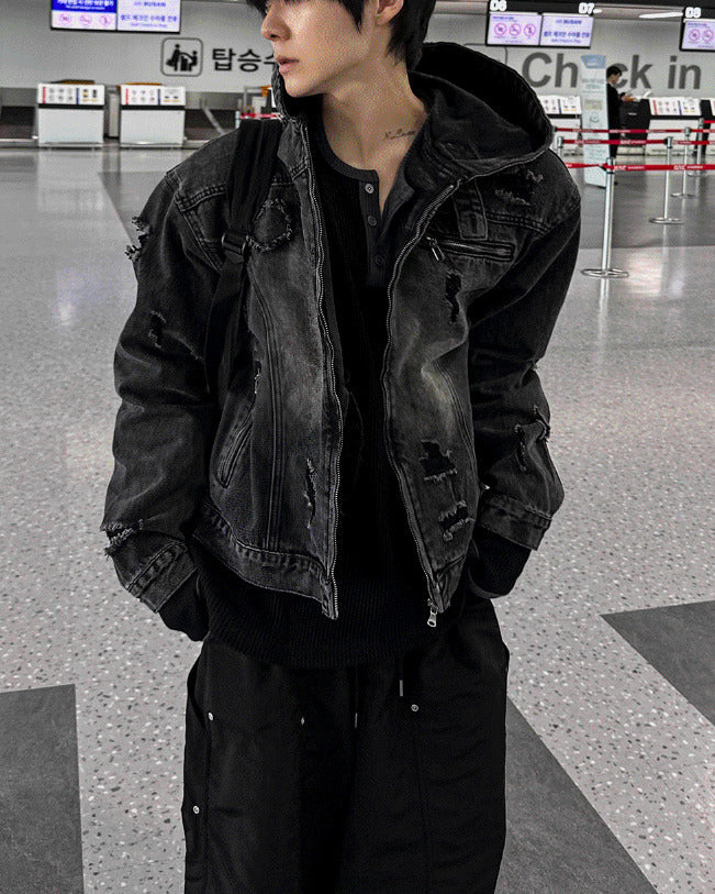 Cray Denim Hooded Jacket