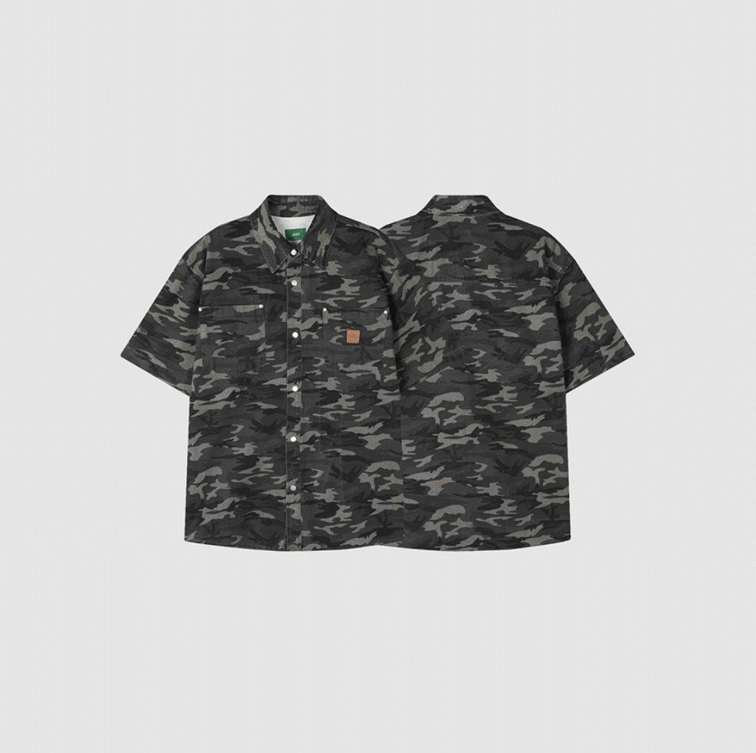 Camo Leather Patch Shirt