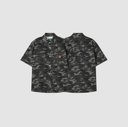Camo Leather Patch Shirt