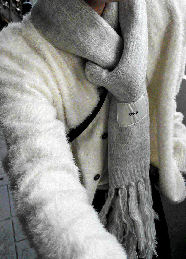 24FW New Thick Angora Semi-Oversized Cardigan