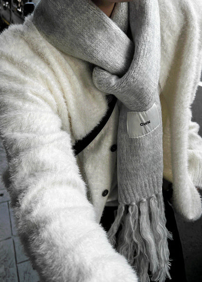 24FW New Thick Angora Semi-Oversized Cardigan