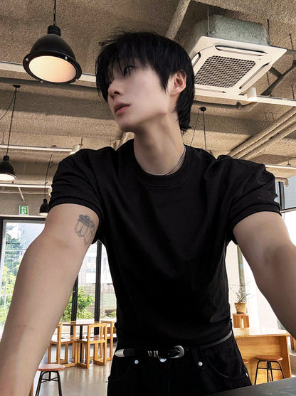 Muscle Fit Ringer T-Shirt 3色