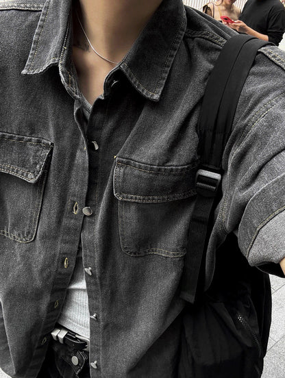 Ash Gray Denim Jacket