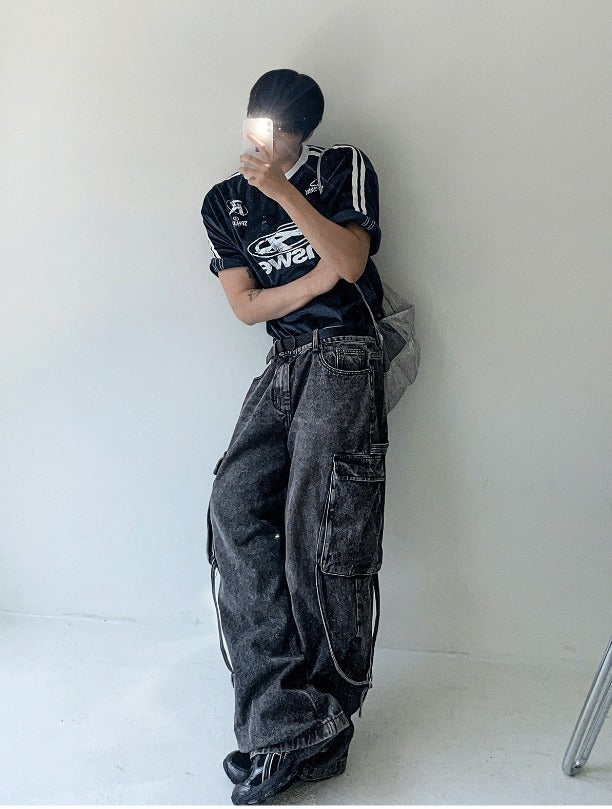 Silver Glossy String Backpack