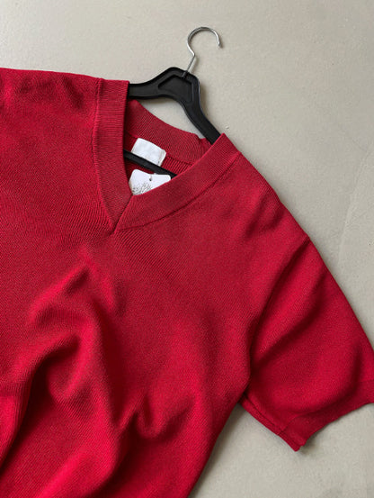 reelser overfit V-neck short sleeve knit