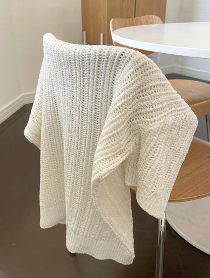 Fescale Boucle Round Short Sleeve Knit