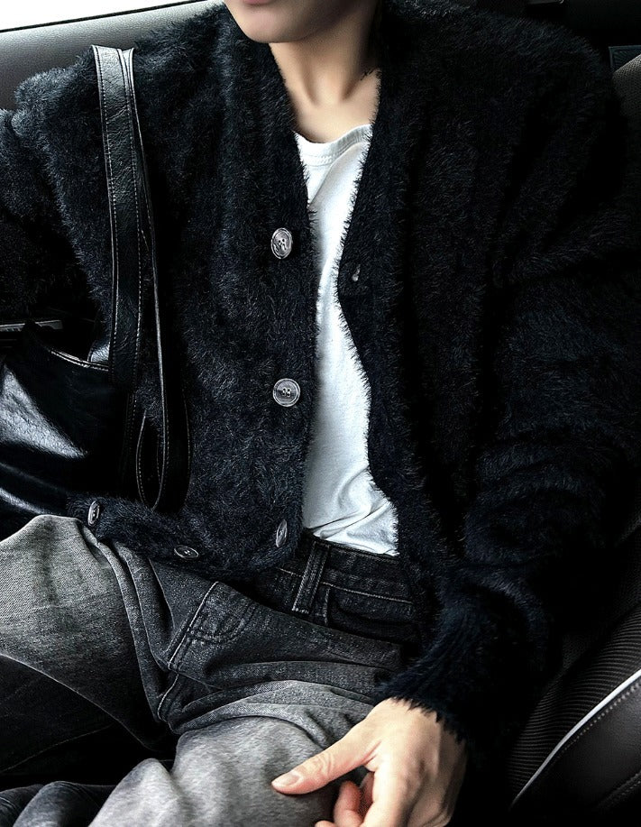 Museum Angora Semi-Over Cardigan