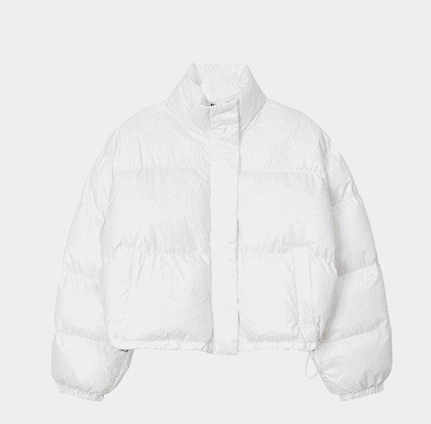 New Cropped Padded Oversized Fit Hip Glossy
