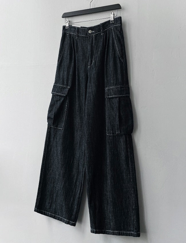 City Pub Cargo Banding Denim Pants